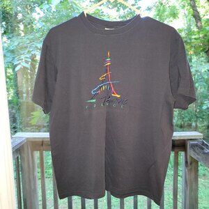Magic Blue Label Vintage Embroidered Paris France T-Shirt